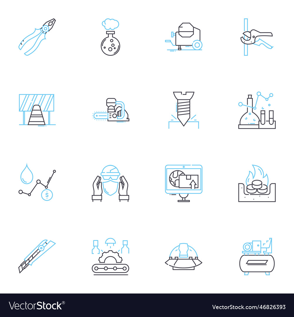 Deep learning linear icons set neural nerks vector image Deep learning linear icons set neural nerks