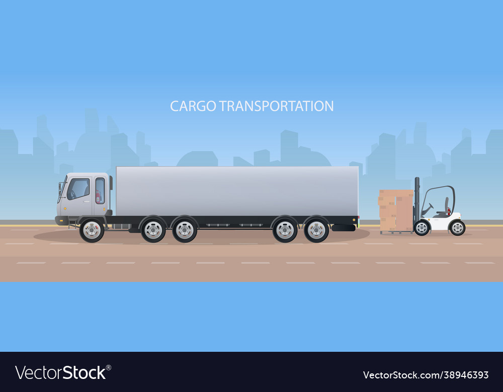 Freight banner big white truck concept