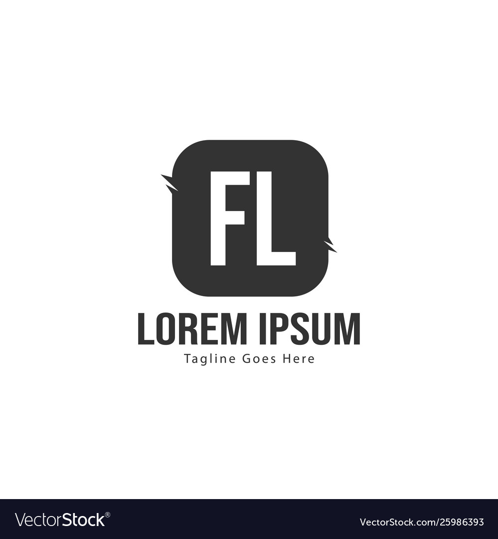 Original Fla Logo Vorlage mit modernem Rahmen