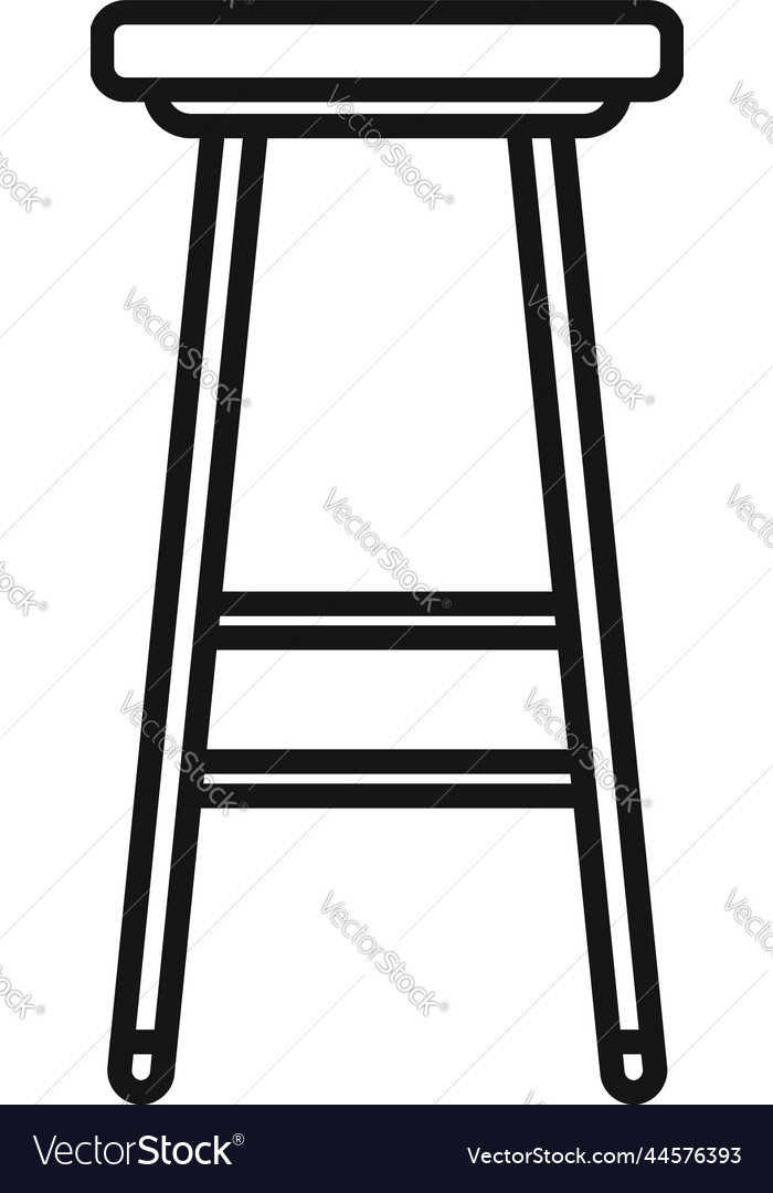 Kitchen chair icon outline interior Royalty Free Vector