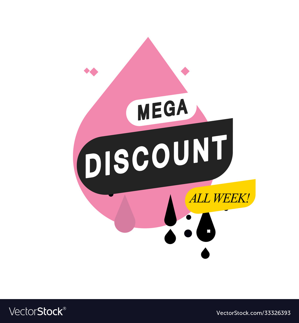Mega Rabatt kreative Banner vector image Mega Rabatt kreative Banner