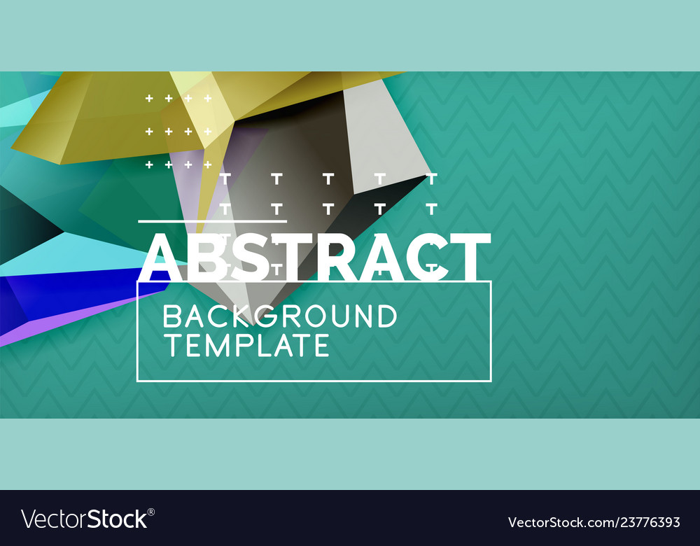 Triangular 3d geometric shapes background vector image Triangular 3d geometric shapes background