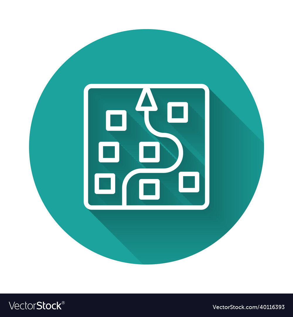 White line neural network icon isolated with long vector image White line neural network icon isolated with long