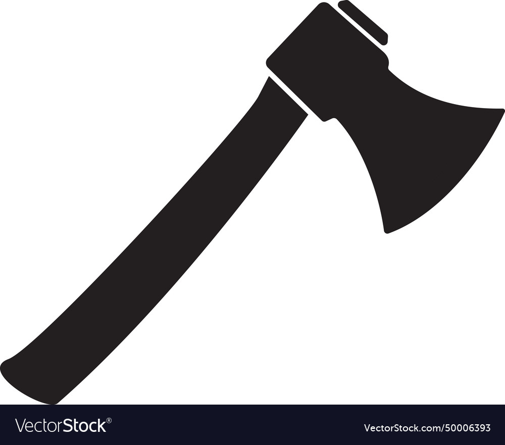 Wooden axe axe with handle axe tool icon Vector Image