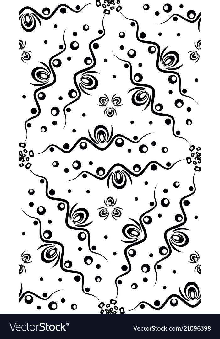 Abstract seamless pattern with waves and circles vector image Abstract seamless pattern with waves and circles