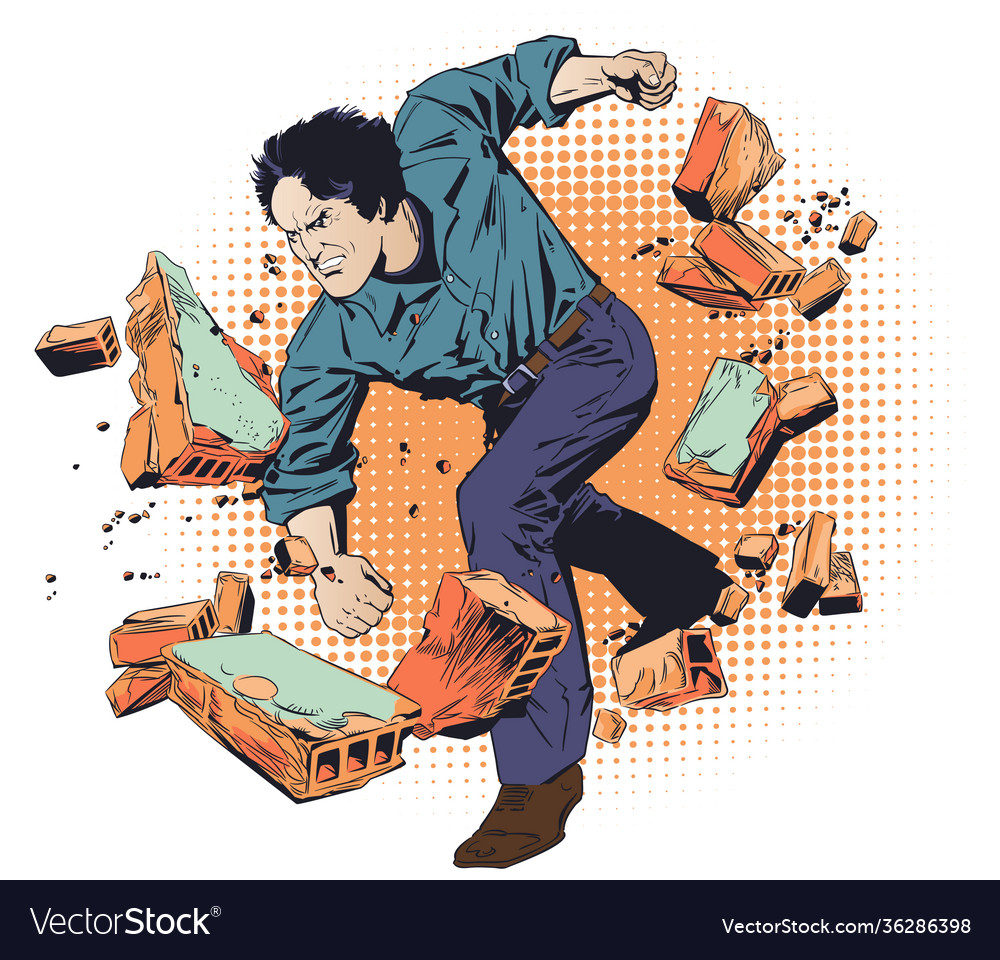 businessman-breaks-through-wall-man-breaking-vector-image