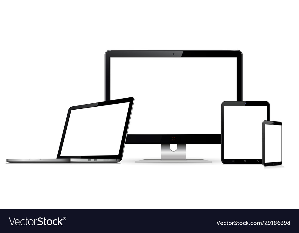 Computer Monitor Laptop Tablet und Smartphone