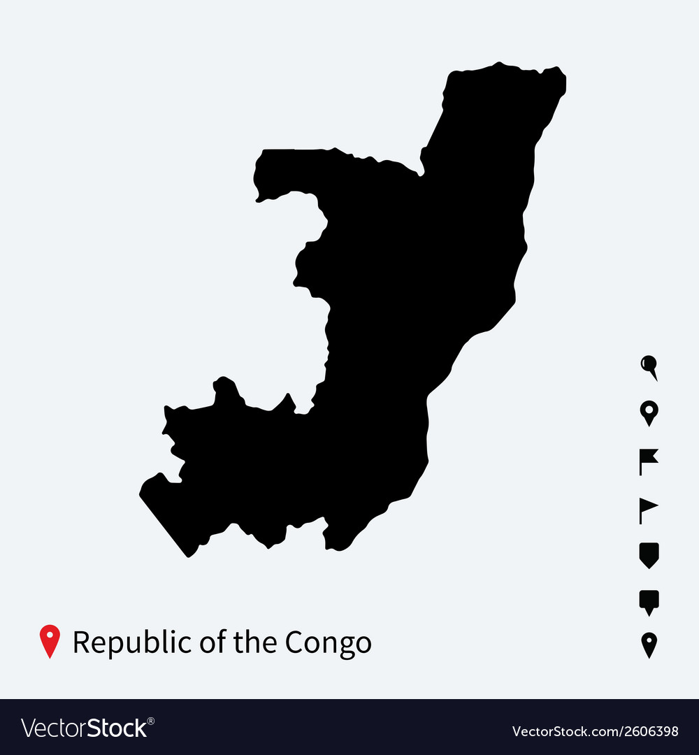 Congo Map with Navigation Pins