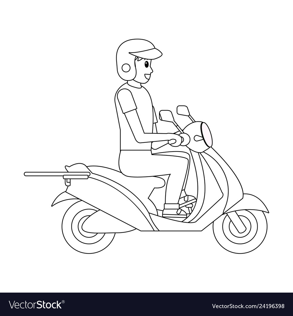 Delivery guy with scooter