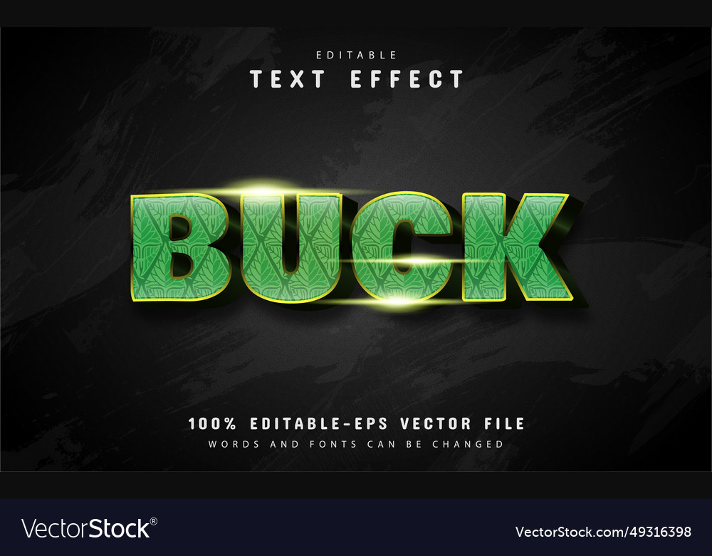Green text effect with pattern vector image Green text effect with pattern