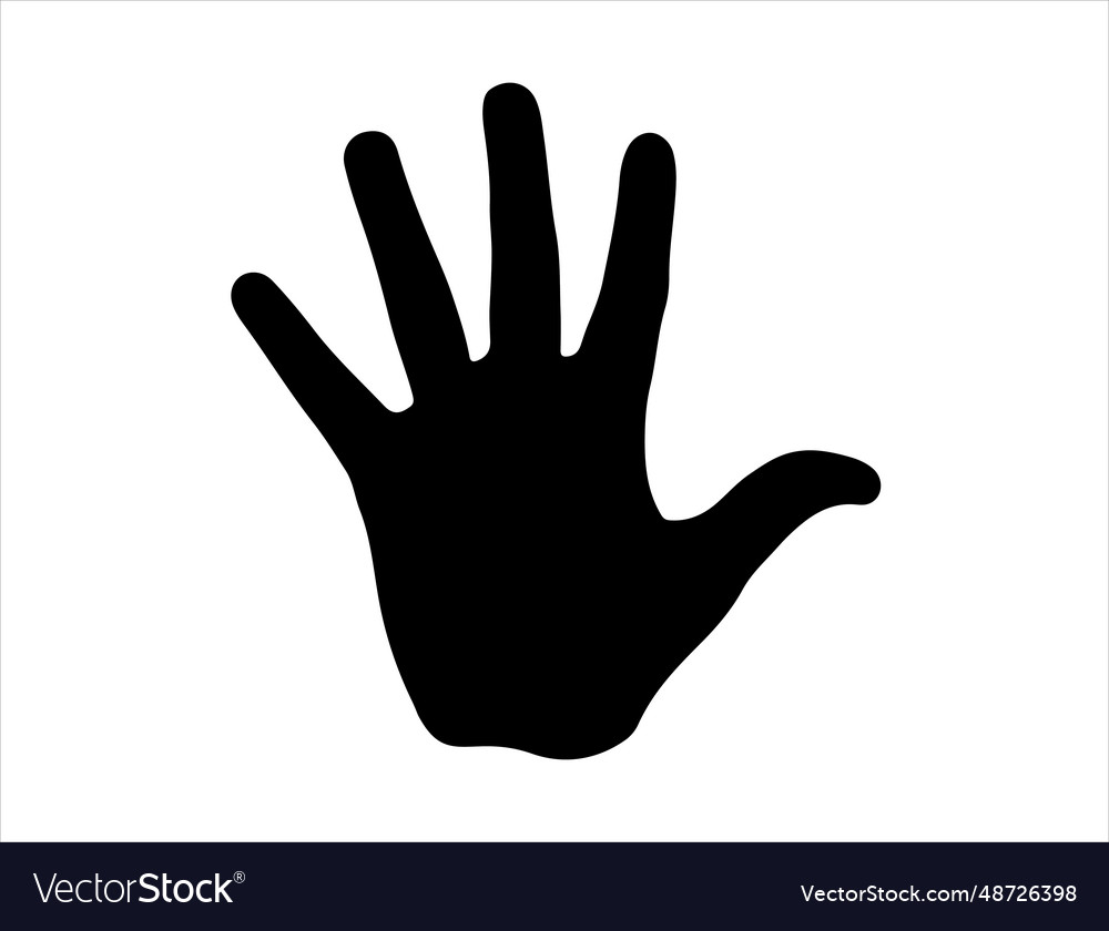 Hand silhouette art Royalty Free Vector Image - VectorStock