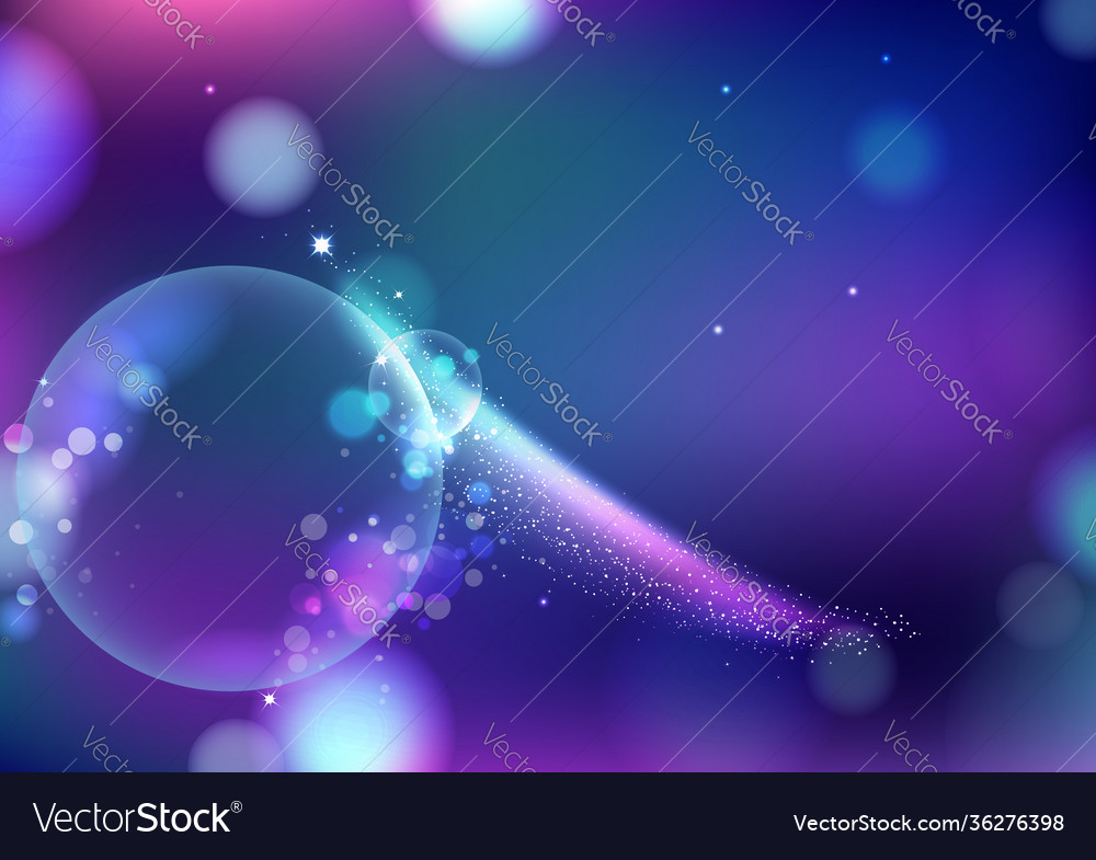 Magical stars fantasy blurry bubbles air blinking