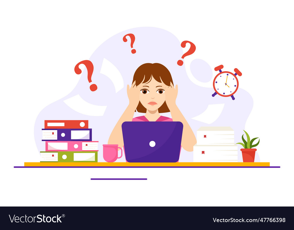 Überladen mit beschäftigter Arbeit und Multitasking Vector Image Überladen mit beschäftigter Arbeit und Multitasking