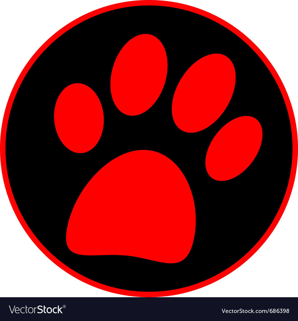 Paw Print Button