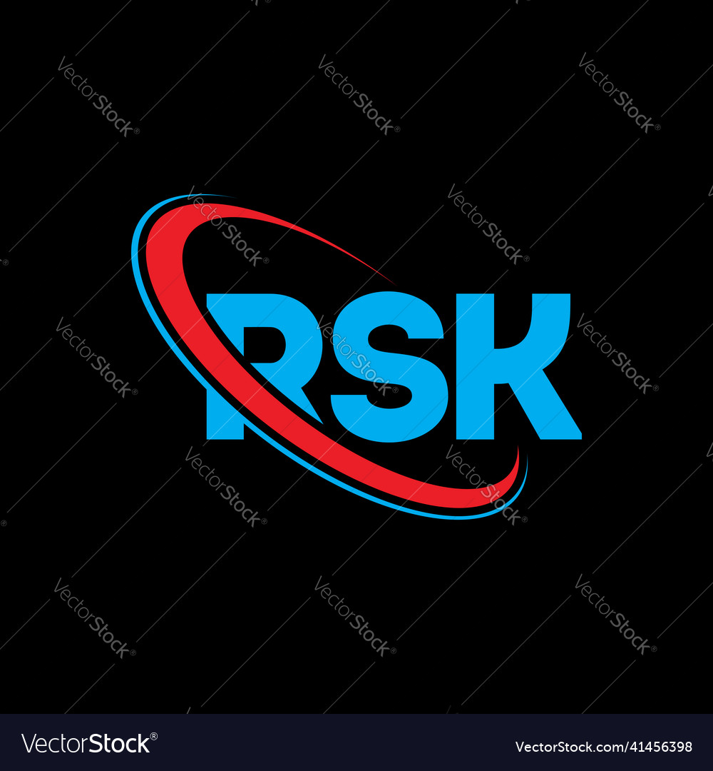 Rsk logo letter design Royalty Free Vector Image