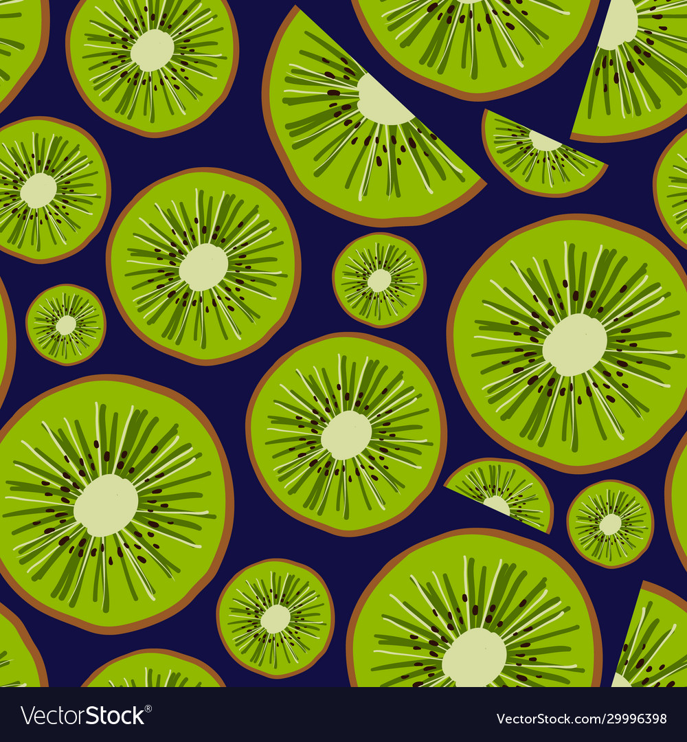 Seamless pattern with kiwi