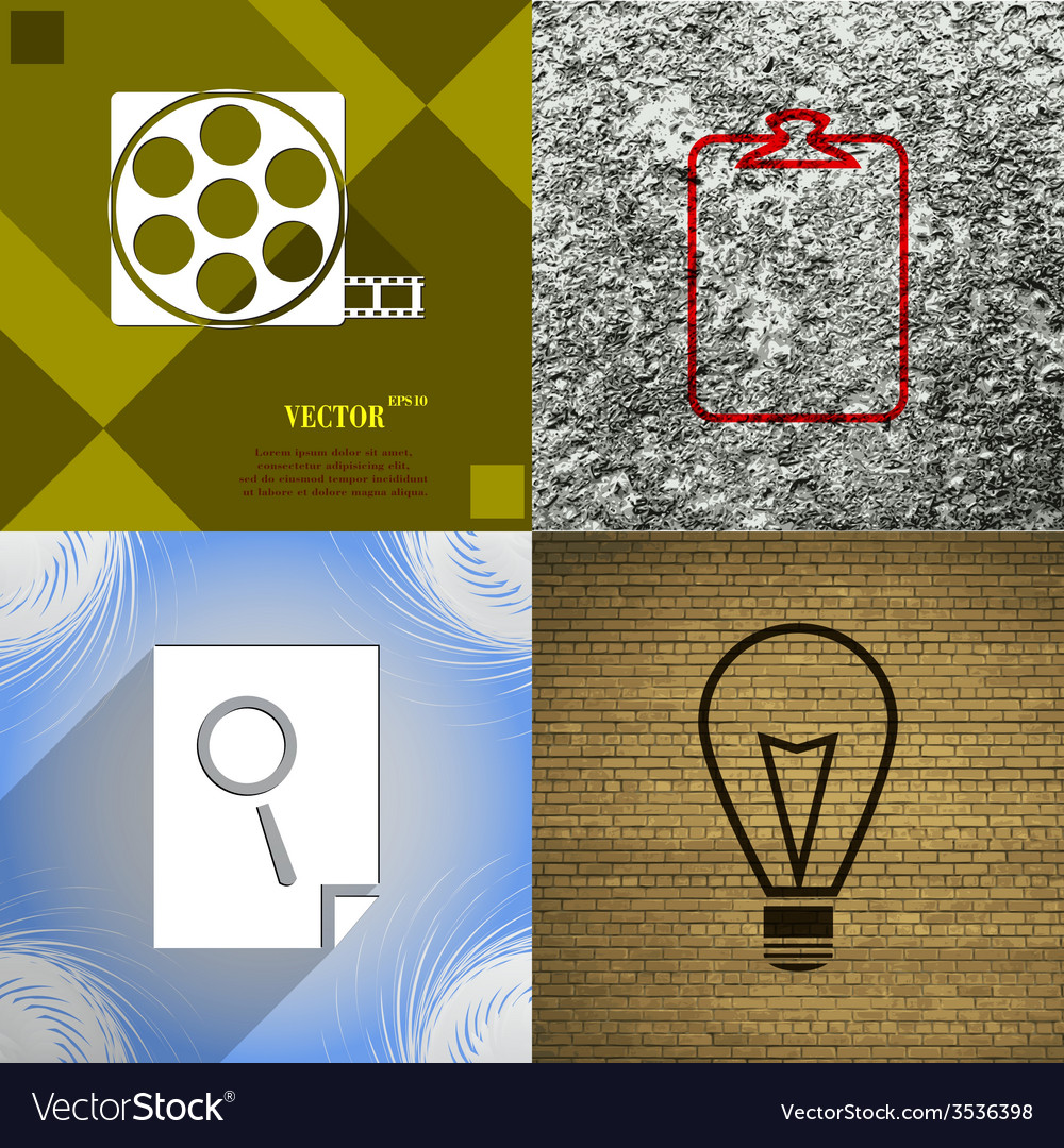Set of abstract backgrounds with different web