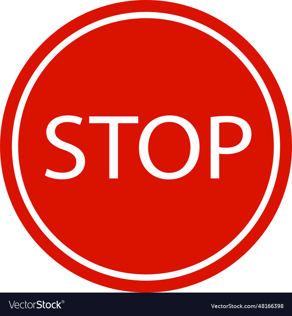 Stop sign traffic symbol rules Royalty Free Vector Image