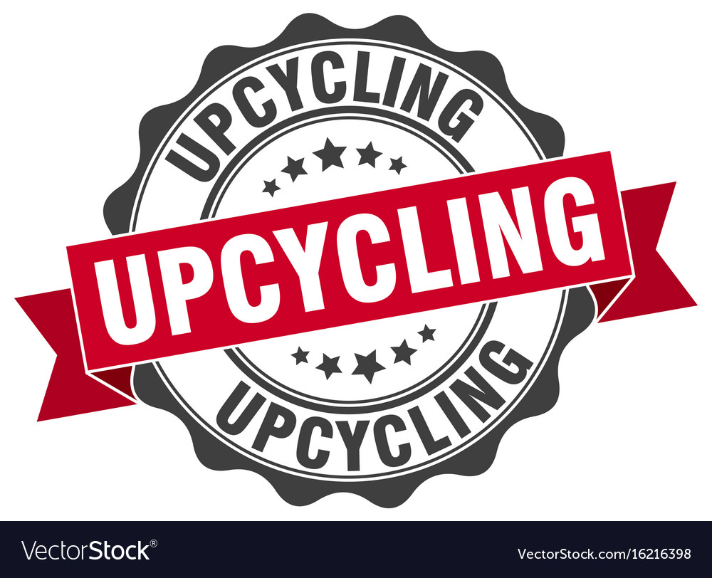 Upcycling stamp sign seal Royalty Free Vector Image