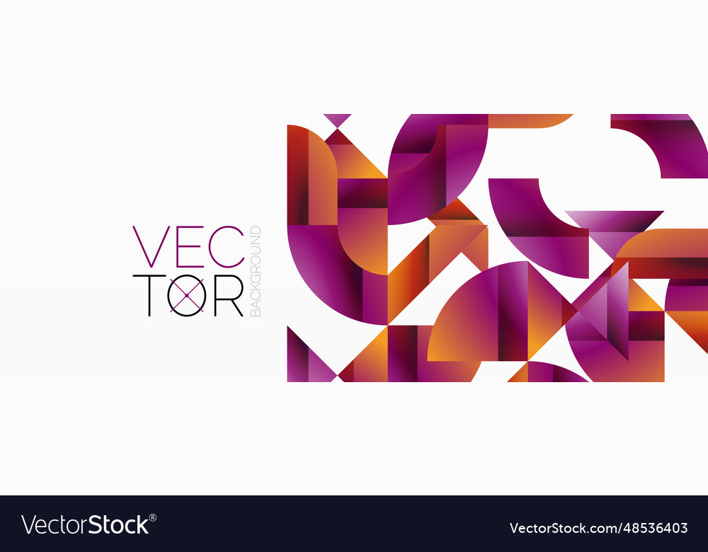 Assorted geometric shapes unite in a minimalistic