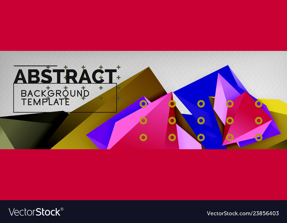 Bright colorful triangular poly 3d composition vector image Bright colorful triangular poly 3d composition