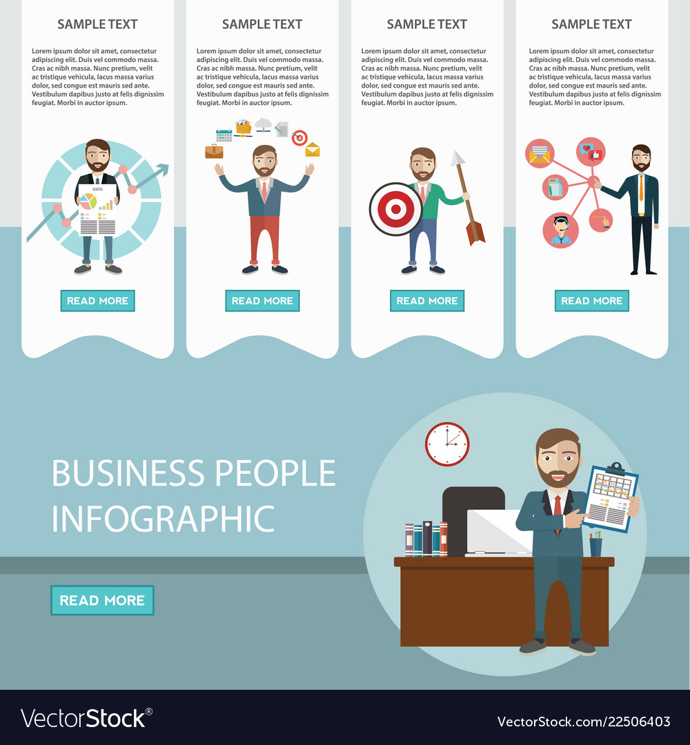 Business process infographics brainstorm big Vector Image