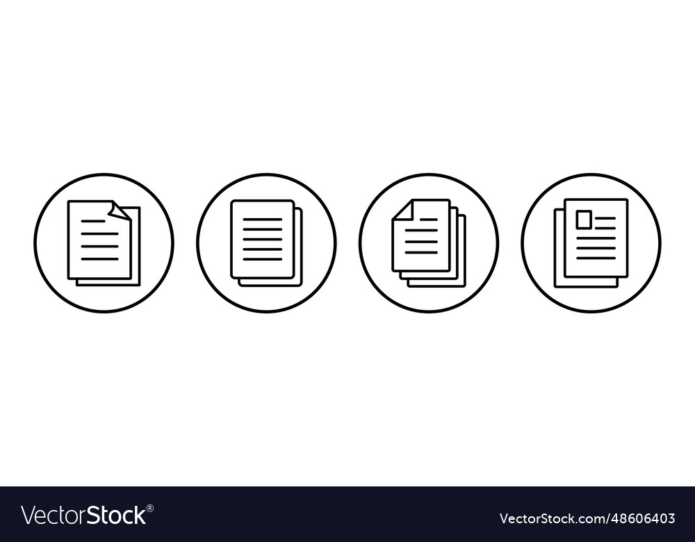Document icon paper file vector image Document icon paper file