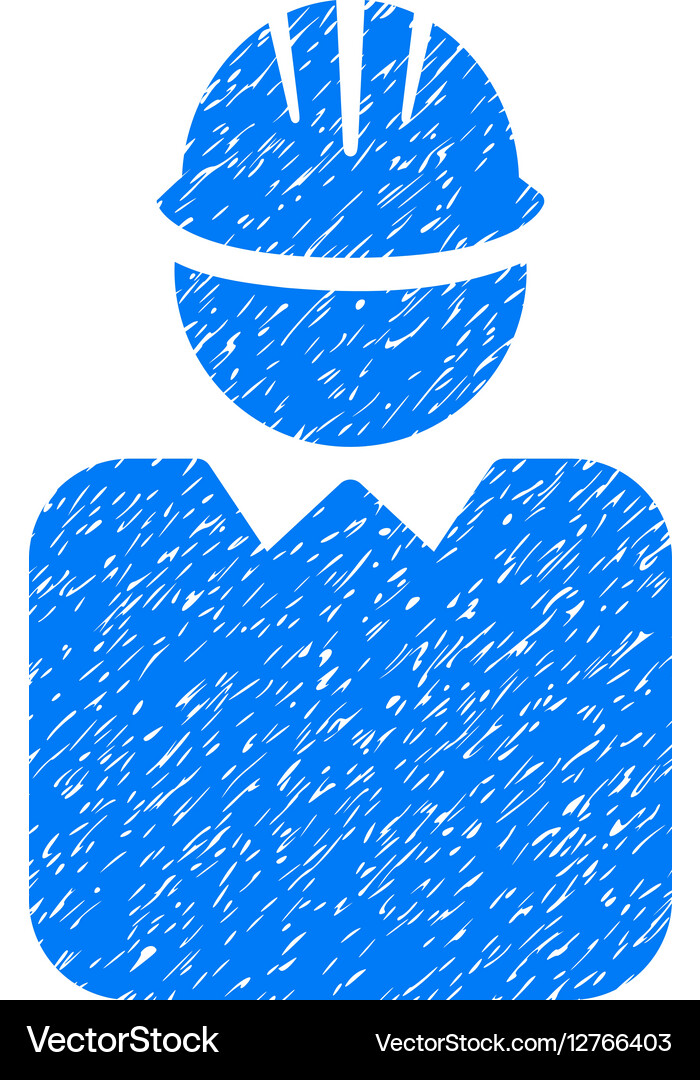Engineer Grainy Texture Icon Royalty Free Vector Image