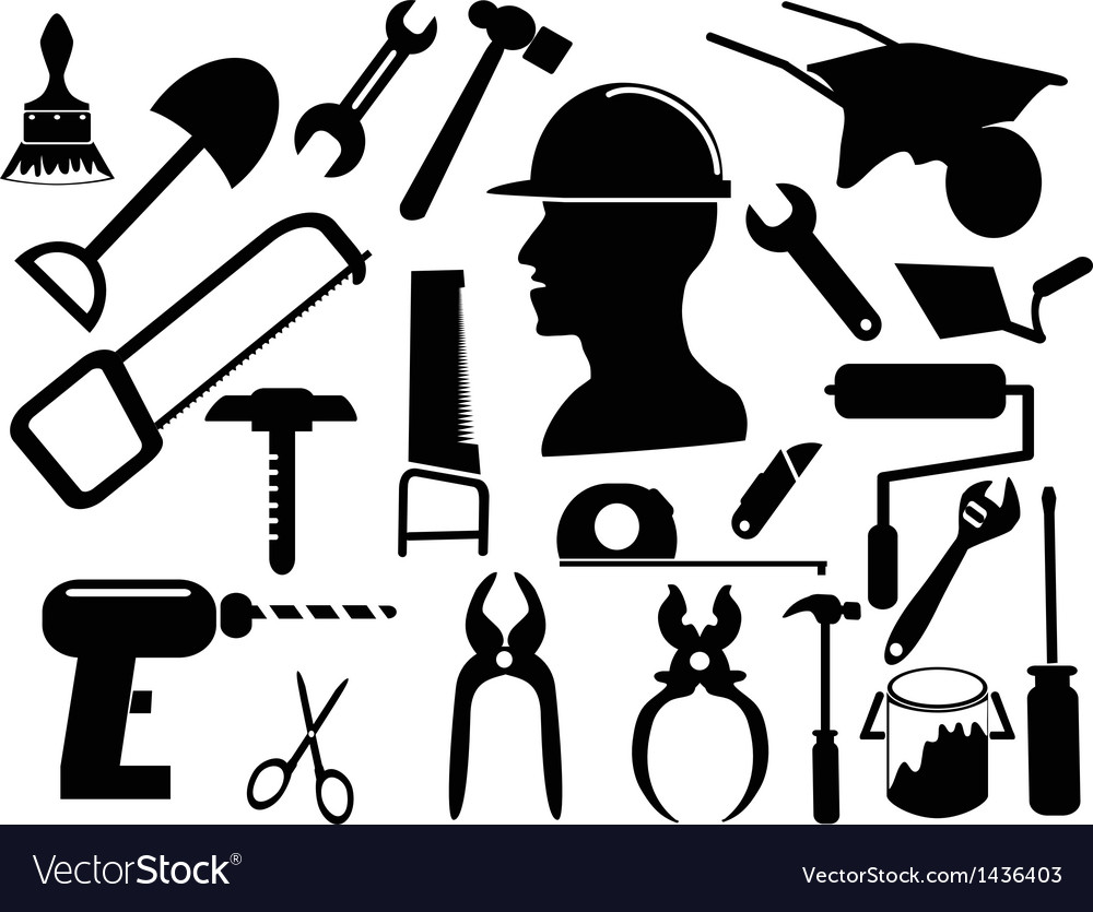 Hand tool silhouettes