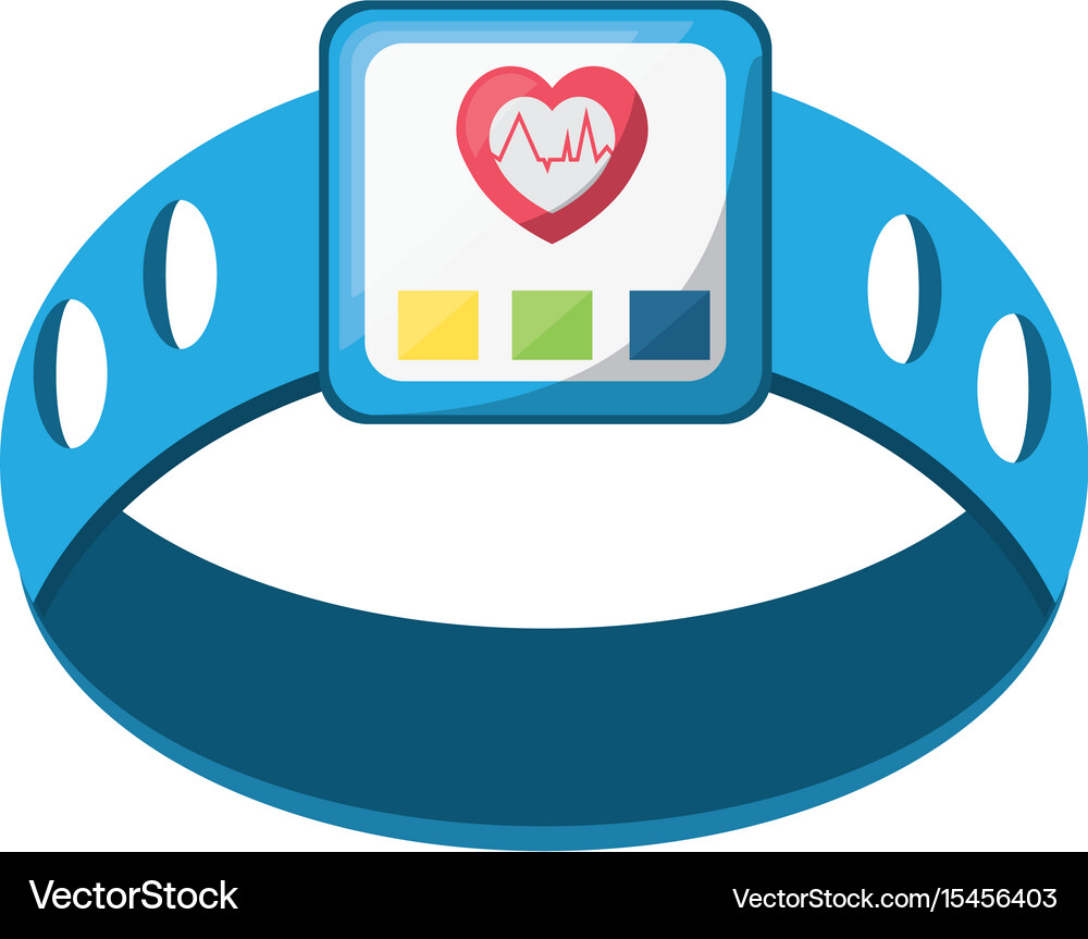 Heart rate clock Royalty Free Vector Image - VectorStock