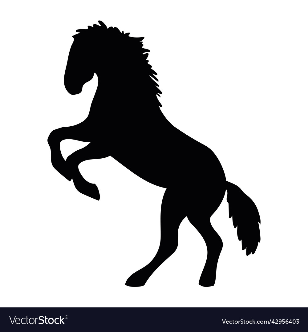 Horse black silhouette style Royalty Free Vector Image