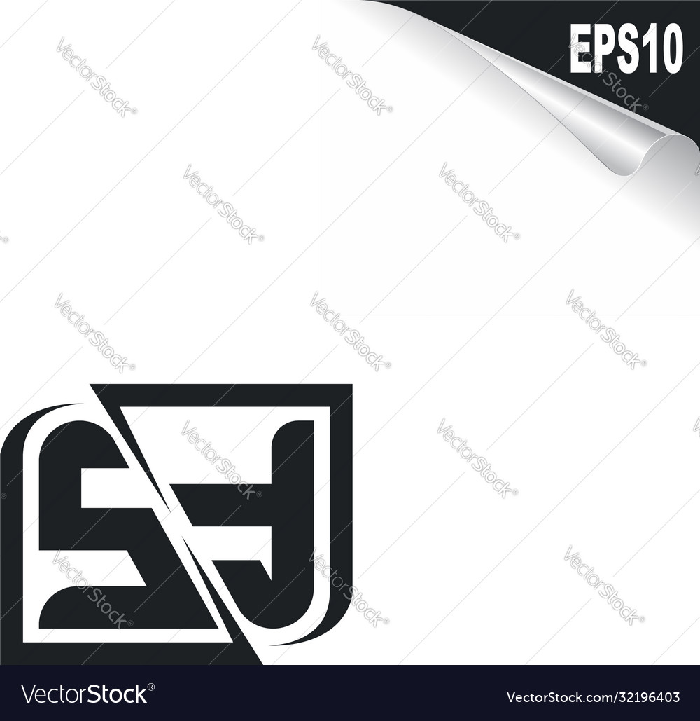 Initial sf logo design with shape style