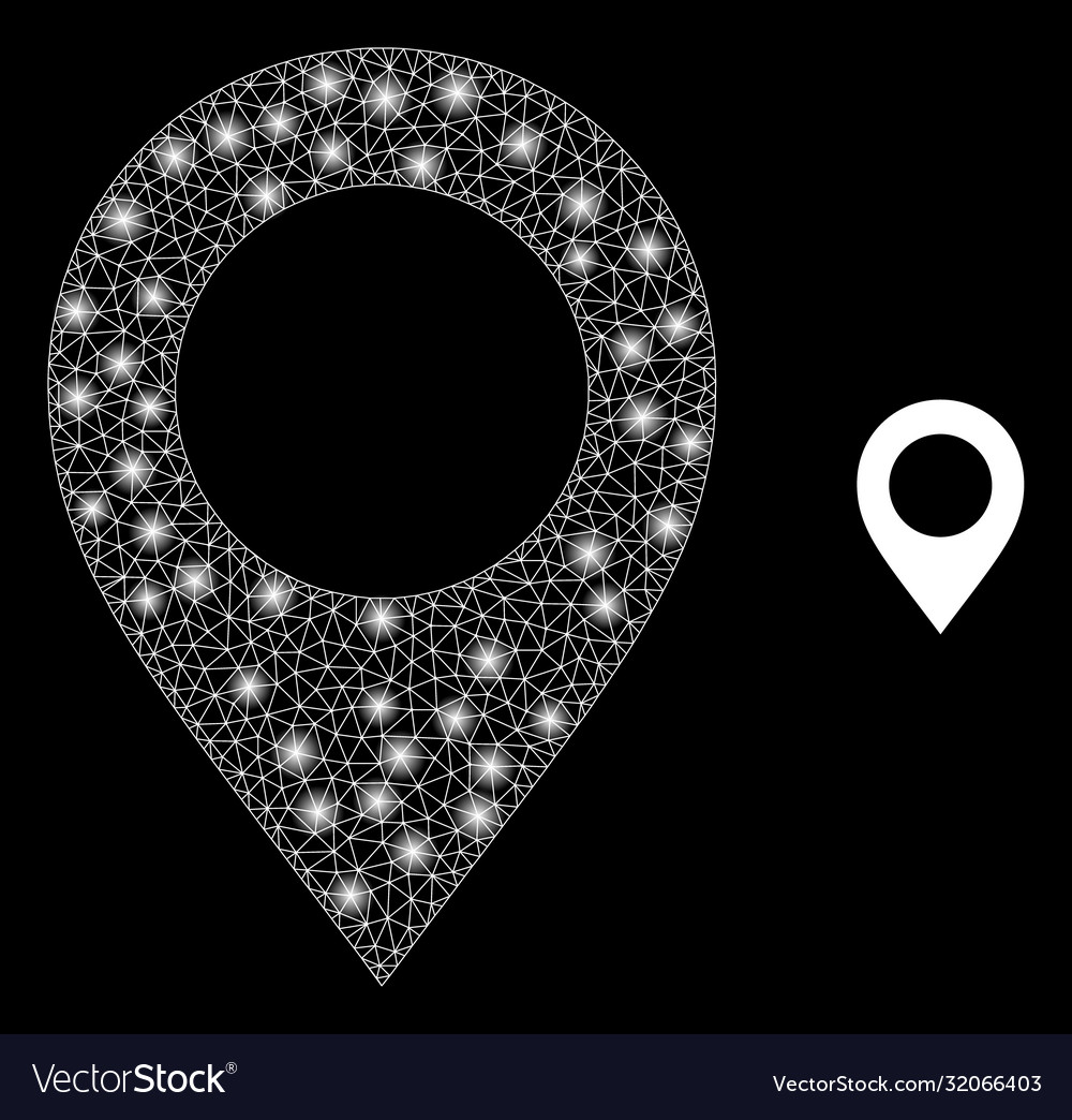 Map pointer - bright web net with lightspots