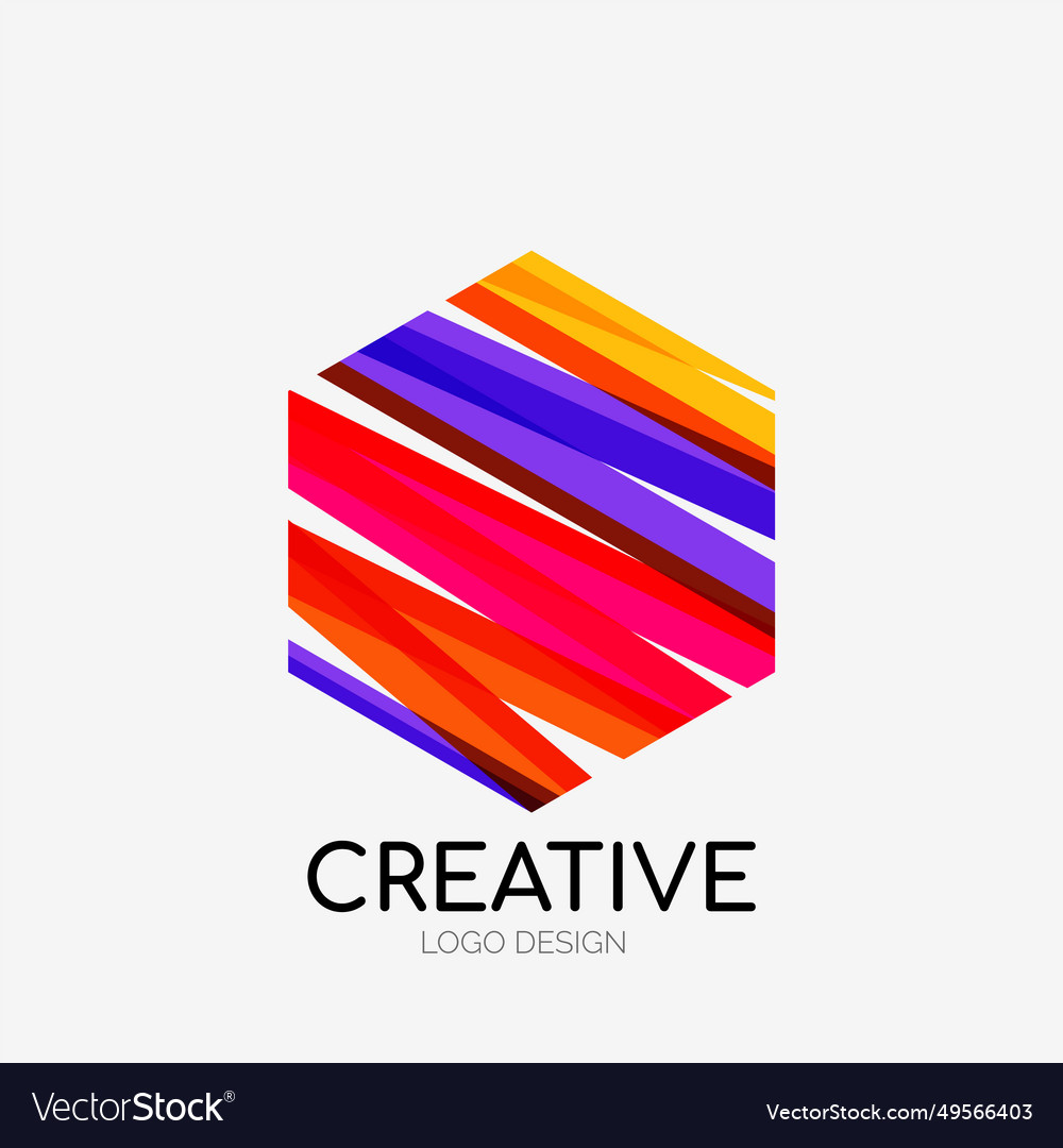 Modern abstract logo design geometric art Vector Image