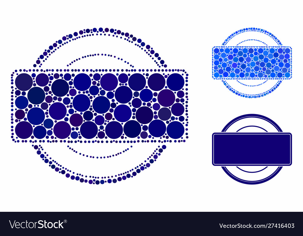 Round and rectangle frame composition icon vector image Round and rectangle frame composition icon