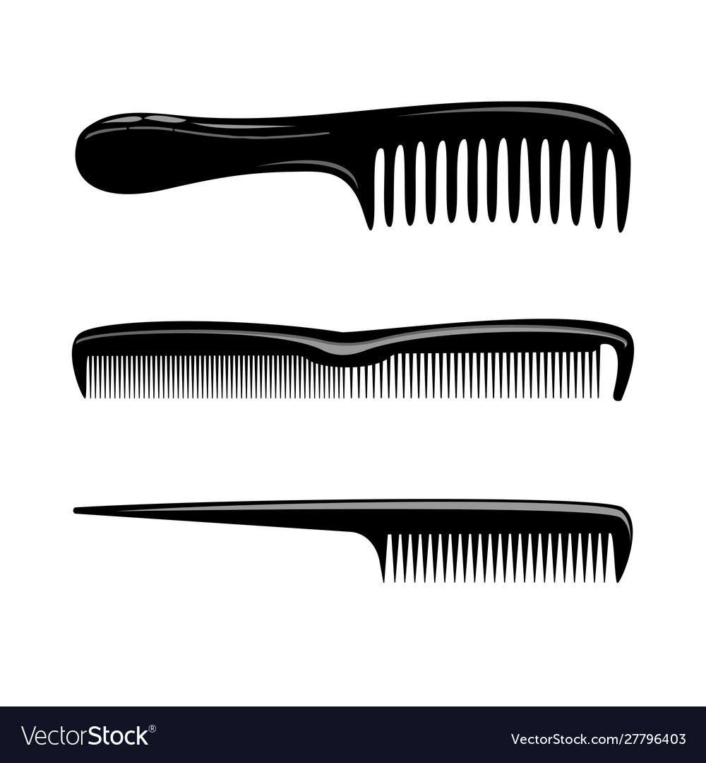 Set silhouettes tools for hairdresser