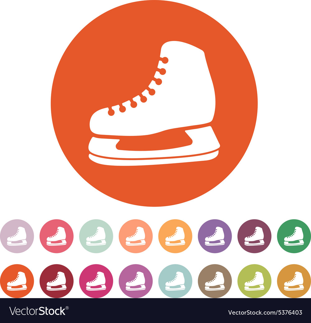 The skates icon Hockey Skates symbol Flat Vector Image