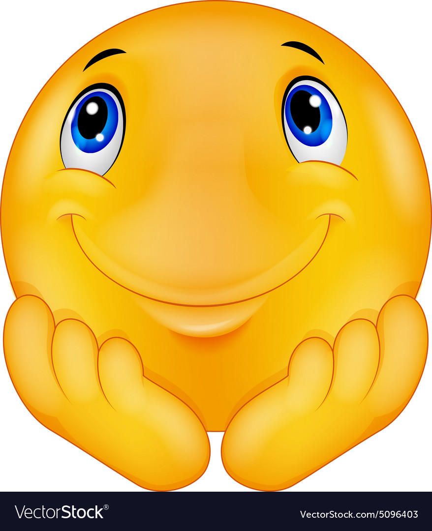 Thinking emoticon smiley Royalty Free Vector Image