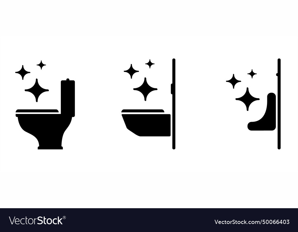 Toilet wc icon wc pot please keep toilet clean Vector Image