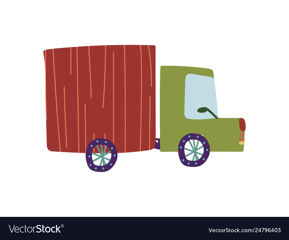 Truck Delivery Cargo Lorry Cartoon Royalty Free Vector Image