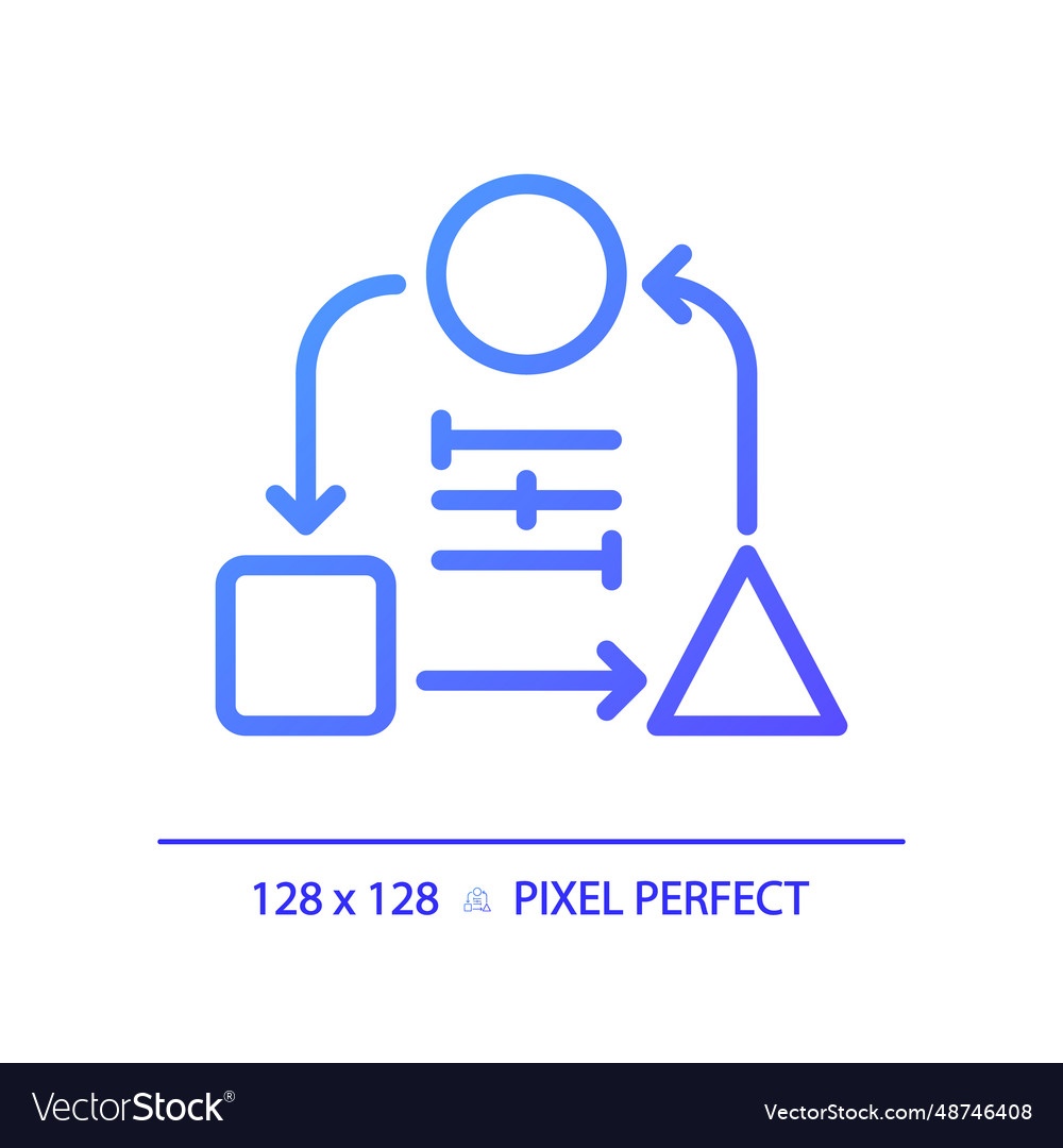 2d thin linear gradient adaptability icon vector image 2d thin linear gradient adaptability icon