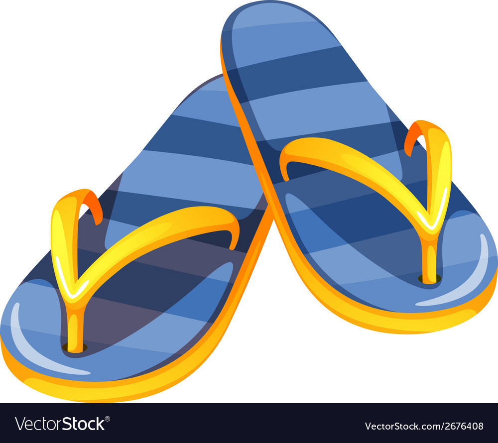 A pair of blue sandals Royalty Free Vector Image