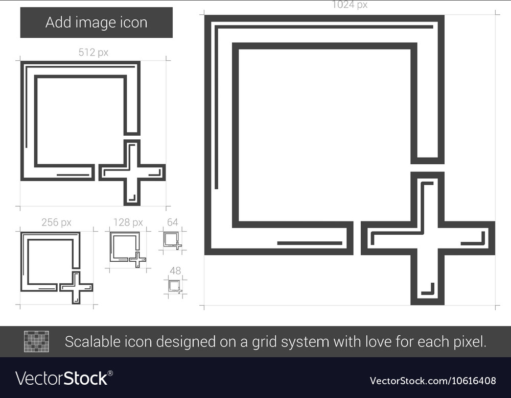 Add image line icon