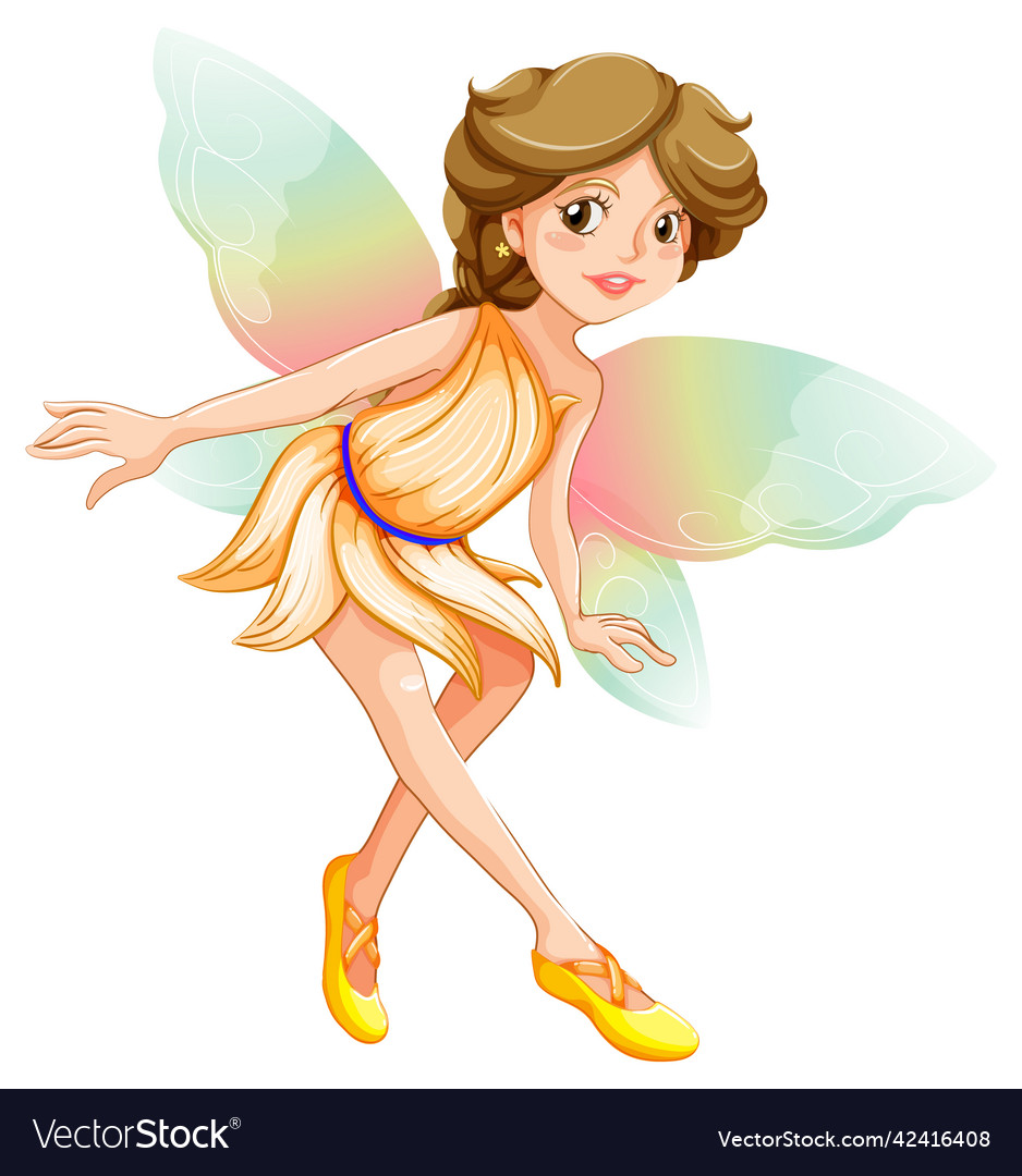 Beauty fairy on a white background Royalty Free Vector Image