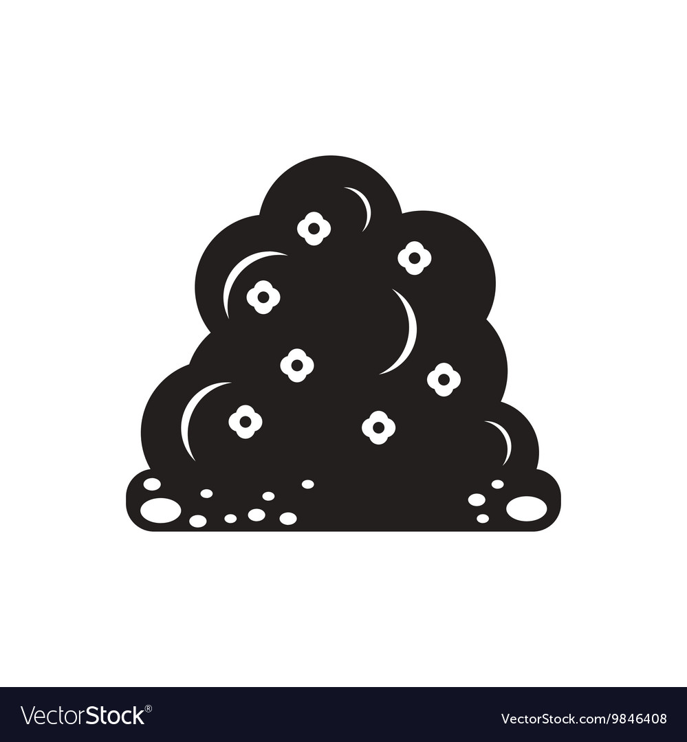 Black icon on white background grass