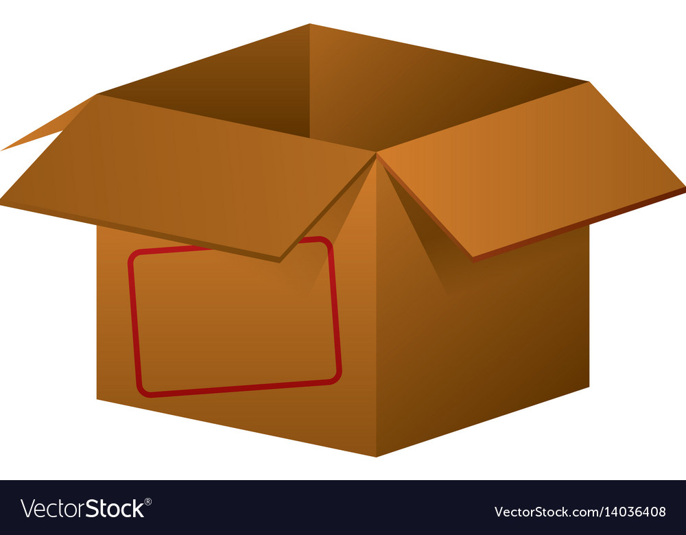 Box open isolated Royalty Free Vector Image - VectorStock