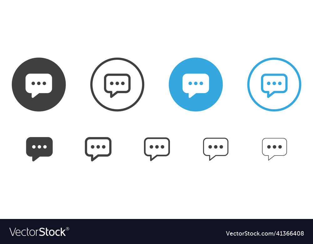Chat message icon comment speech bubble symbol