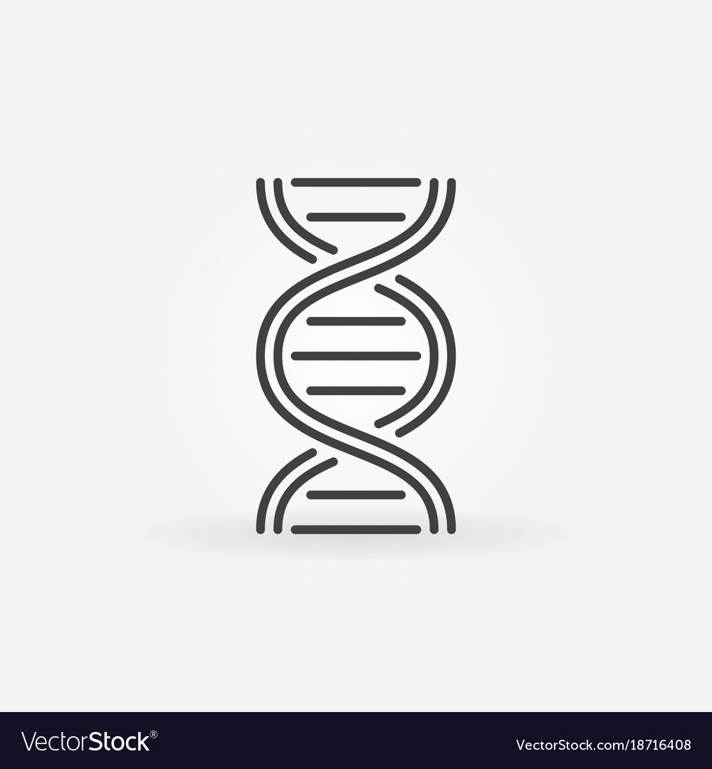 Dna structure icon in thin line style Royalty Free Vector