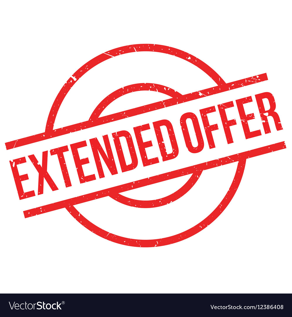 Extended offer rubber stamp Royalty Free Vector Image