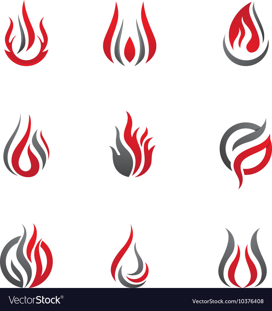 Fire flame logo template Royalty Free Vector Image